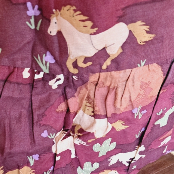 🏷️MODCLOTH PRINCESS HIGHWAY Equestrian Puff Sleeve Linen Cotton Midi Dress Sz 8 - Picture 9 of 13